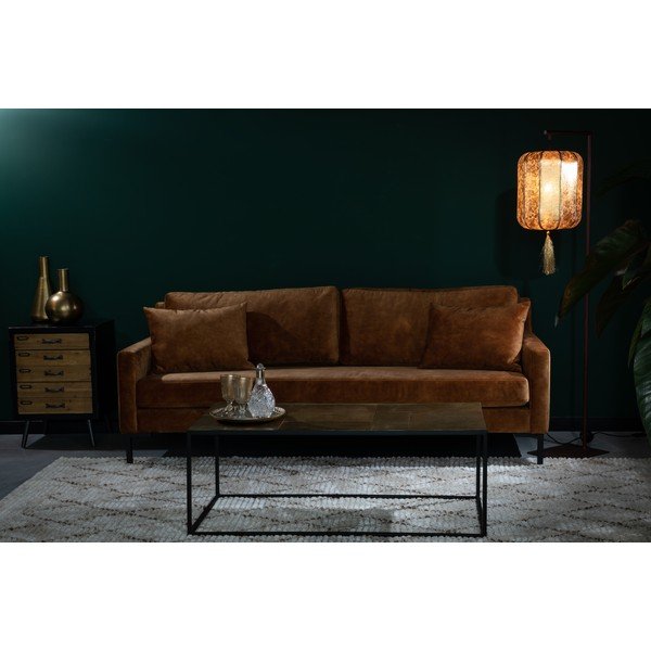 Houda karamellbarna bársony kanapé - Dutchbone-image-1