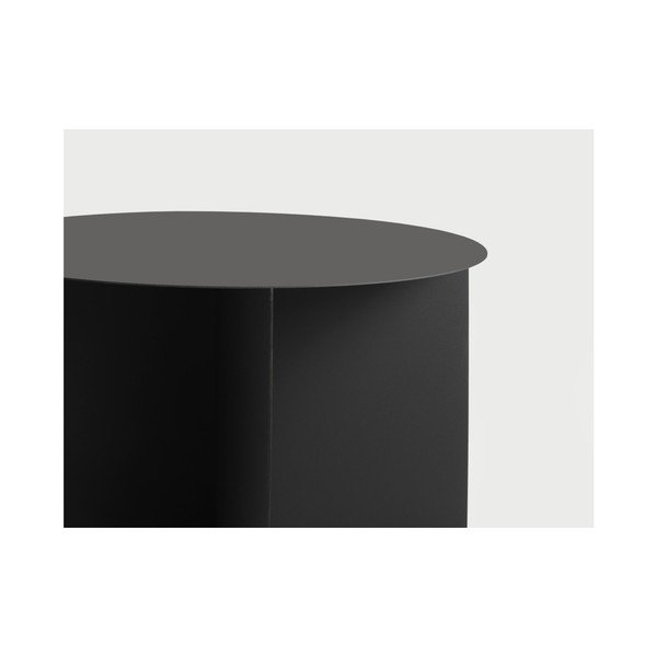 Oli fekete dohányzóasztal, ⌀ 70 cm - Custom Form-image-2