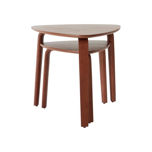 Tárolóasztal szett 2 db-os diófa dekorral 55x56 cm Tulua – Jotex-image-2