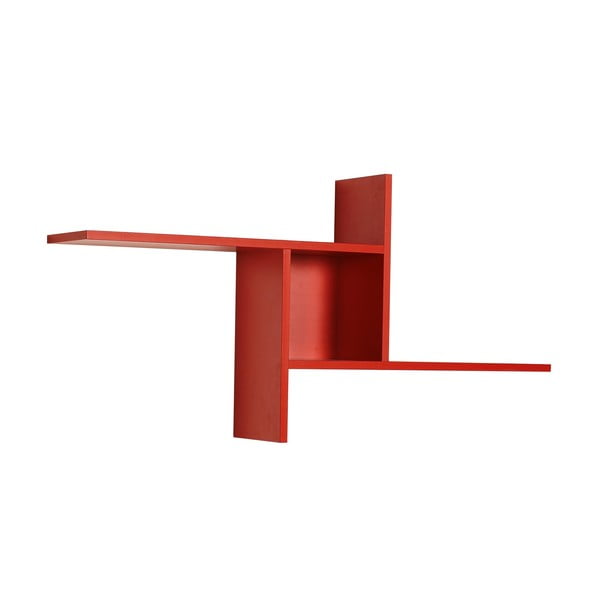 Piros többszintes fali polc 100 cm Cross – Kalune Design-image-2
