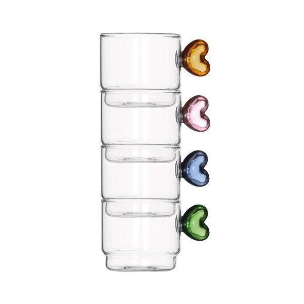 Üveg bögre szett 4 db-os 90 ml – Brandani-image-2
