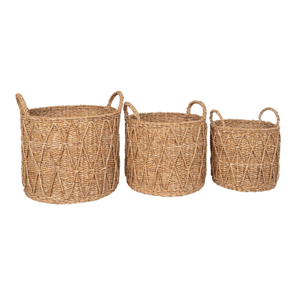 Tengerifű tárolókosár szett 3 db-os ø 32x30 cm Krabi  House Nordic