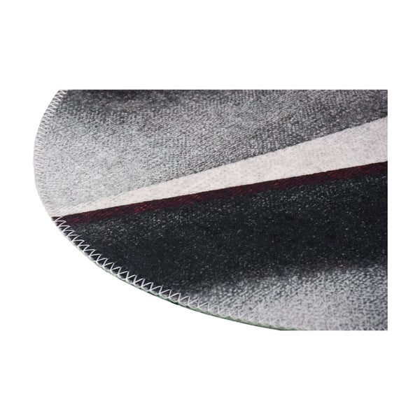 Fekete-fehér mosható kerek szőnyeg ø 120 cm – Vitaus-image-2