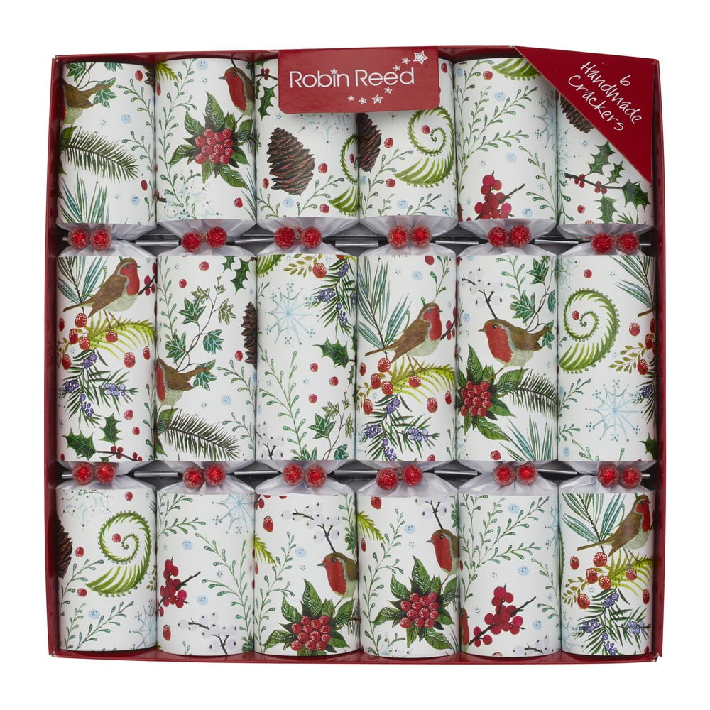 Karácsonyi cracker szett 6 db-os Festive Foliage Robin Reed