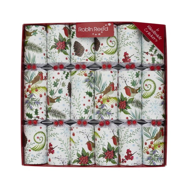 Karácsonyi cracker szett 6 db-os Festive Foliage – Robin Reed