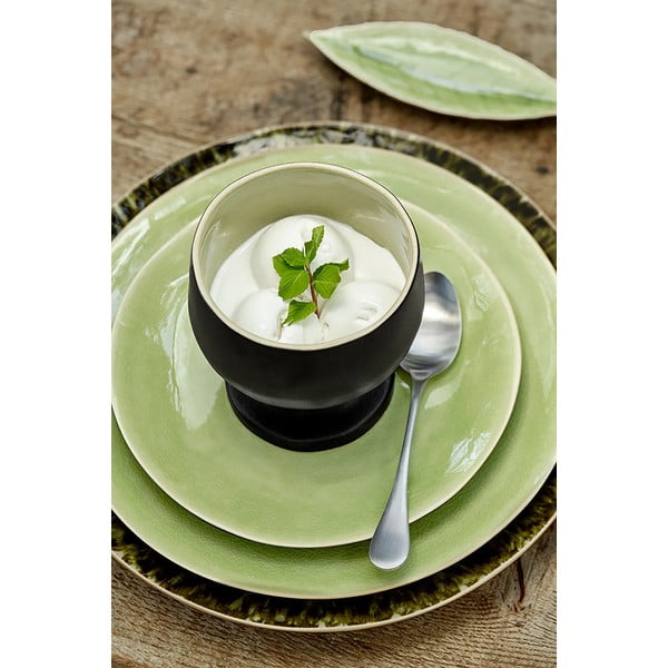 Riviera világoszöld agyagkerámia tároló tálca, hossz 18 cm - Costa Nova-image-2