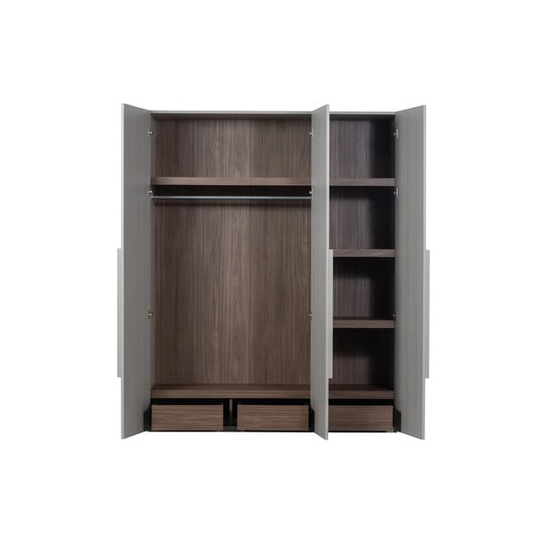 Szürke moduláris szekrény 165x210 cm Rens – WOOOD-image-3