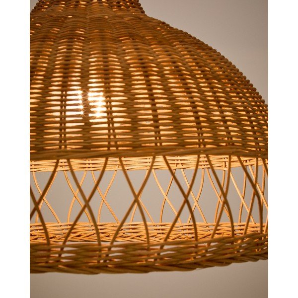 Natúr színű rattan lámpabúra ø 40 cm Loura – Kave Home-image-3