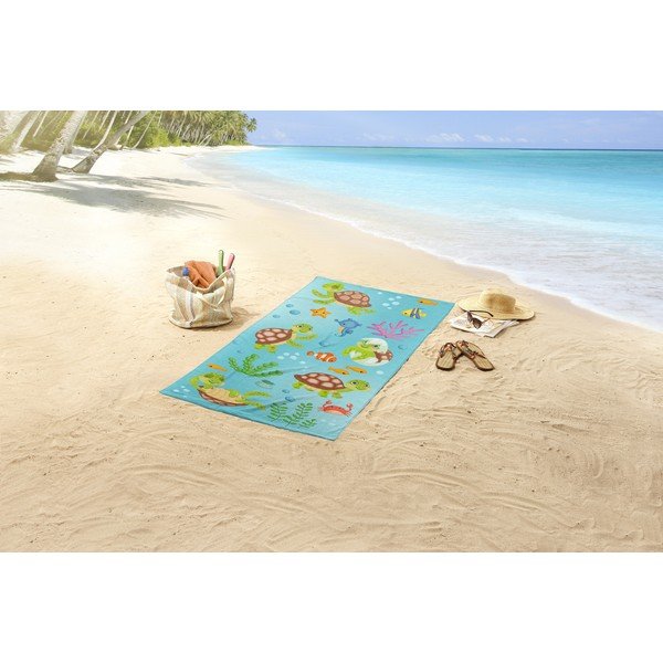 Kék strandtörölköző 75x150 cm – Good Morning-image-1