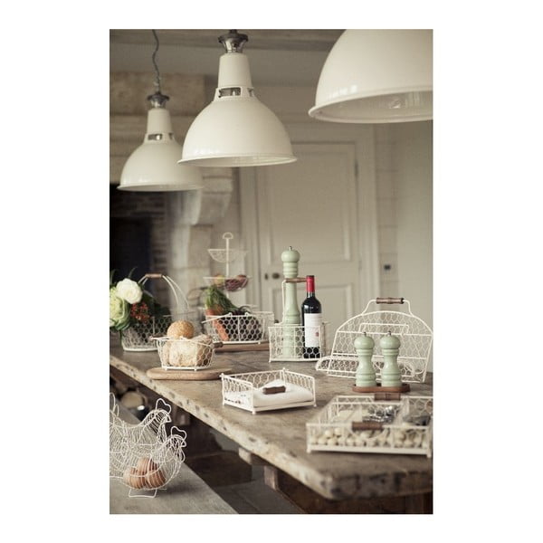 Provence fehér fémkosár, 29 x 21 cm - T&G Woodware-image-1