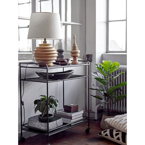 Sötét natúr színű asztali lámpa textil búrával (magasság 54 cm) Svale – Bloomingville-image-4