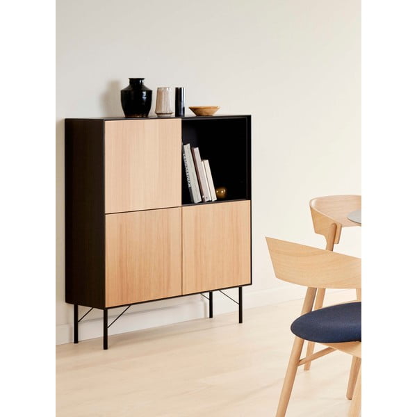 Fekete magas komód 90,8x110,8 cm Edge by Hammel - Hammel Furniture-image-1