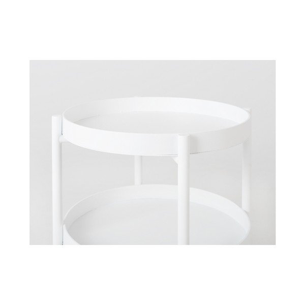 Hanna fehér többszintes tárolóasztal, ⌀ 40 cm - Custom Form-image-4