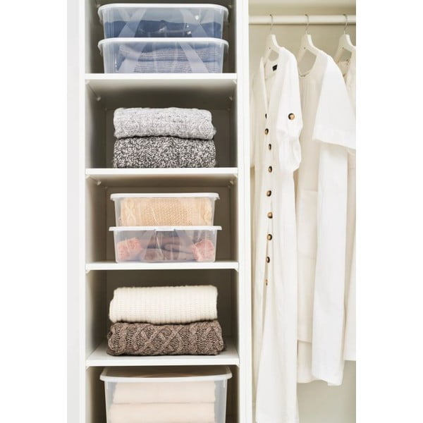 Műanyag tárolódoboz fedéllel 12 l Lona - Rotho-image-3