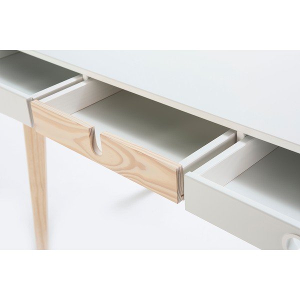 Kiara fehér íróasztal borovi fenyő lábakkal - Marckeric-image-4