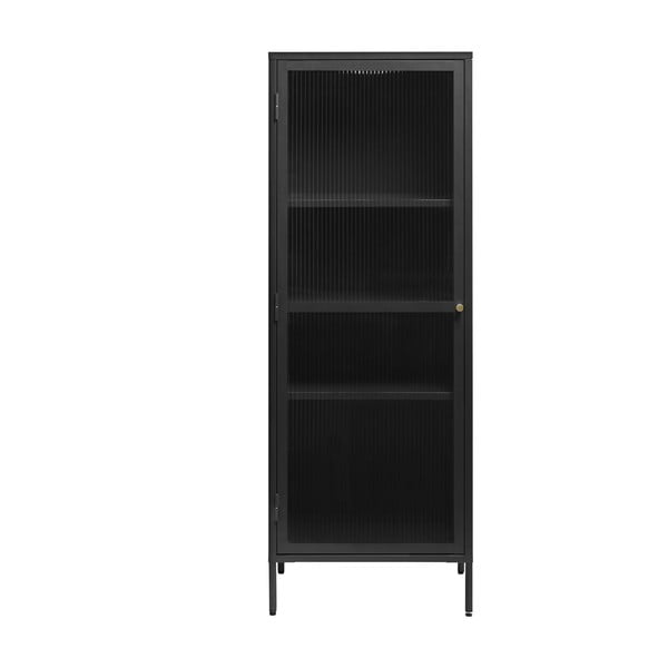 Fekete fém tálalószekrény 58x160 cm Bronco – Unique Furniture