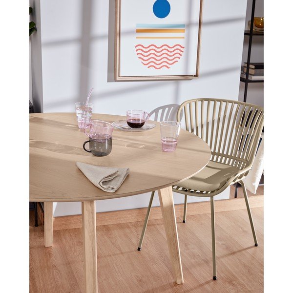 Surpik bézs acélszerkezetű kerti szék - Kave Home-image-4