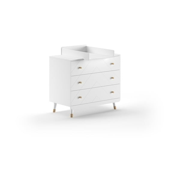 Fehér gyerek komód pelenkázó feltéttel 100x100x74 cm Billy – Vipack