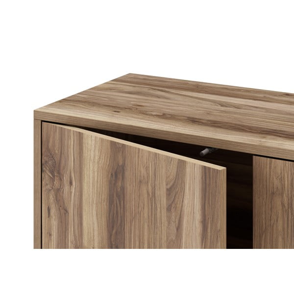 Natúr színű TV-állvány diófa dekorral 160x51 cm Laila – Marckeric-image-4