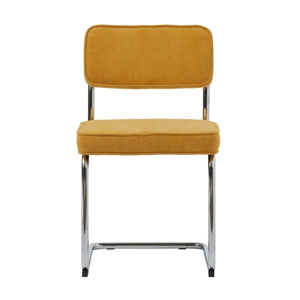 Sárga kordbársony étkezőszék Rupert – Unique Furniture-image-3