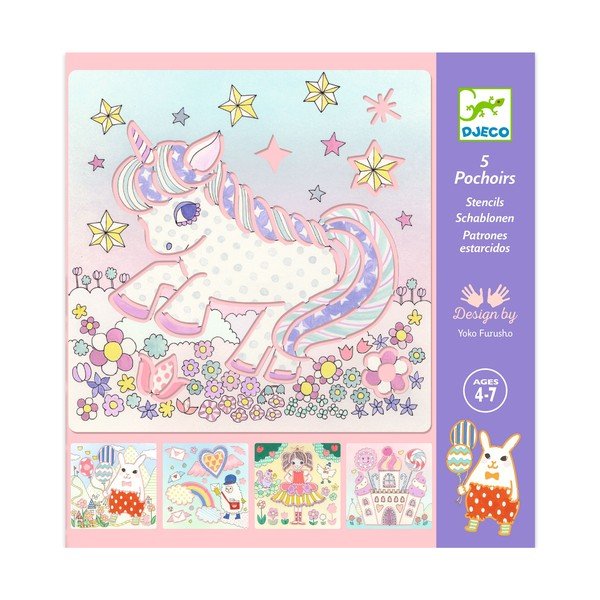Kawaii 4 db sablon - Djeco-image-1