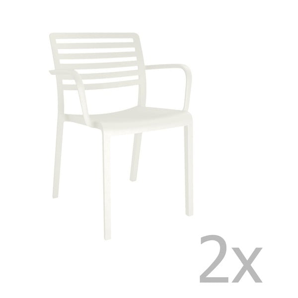 Lama fehér kerti fotel, 2 db - Resol