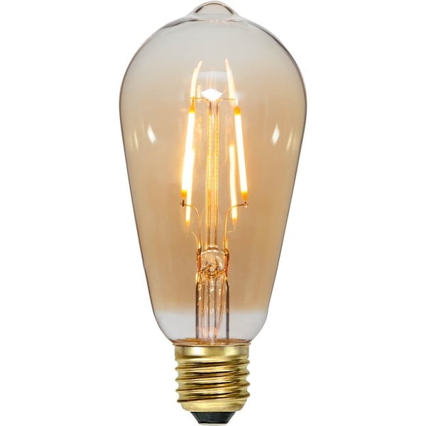 Meleg színű LED szálas izzó E27, 1 W Plain Amber – Star Trading