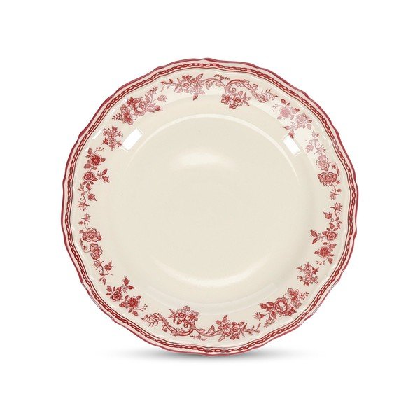 Borvörös-elefántcsont színű desszertes porcelán tányér ø 21,5 cm Cyril – S|P Collection