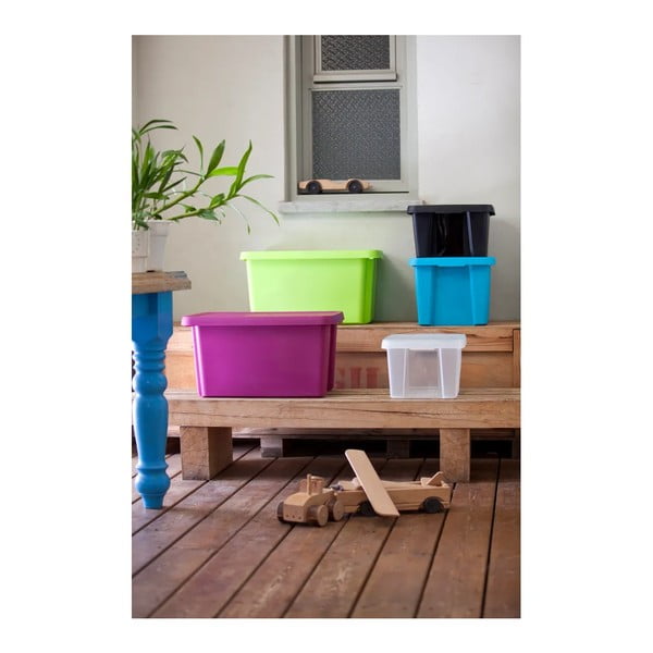 Essentials kék tárolódoboz fedéllel, 45 l - Curver-image-2