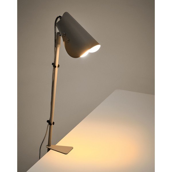 Világosszürke fém asztali lámpa csiptetővel (magasság 51 cm) Jula – Kave Home-image-2