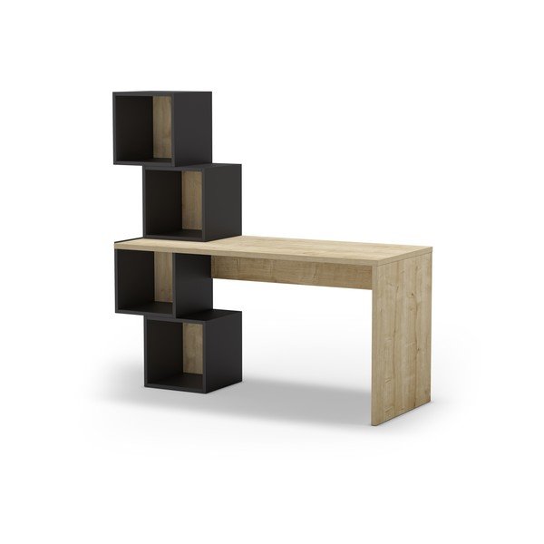 Íróasztal tölgyfa dekorral 60x154 cm Cubik – Marckeric-image-3