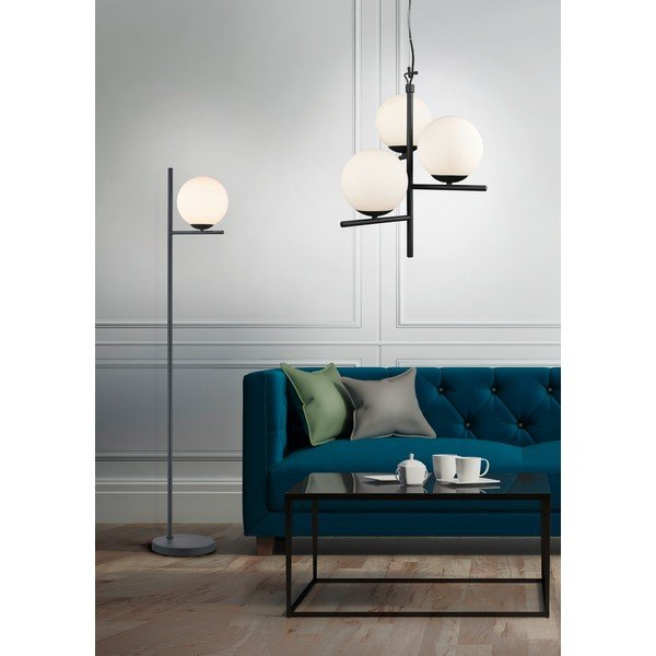 Matt fekete függőlámpa üveg búrával ø 40 cm Pure – Trio-image-4