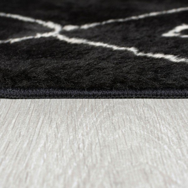 Fekete mosható szőnyeg 160x230 cm Imran – Flair Rugs-image-4