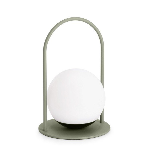 Szürkésbarna LED dimmelhető asztali lámpa műanyag búrával (magasság 21 cm) Pansy – Bizzotto-image-2