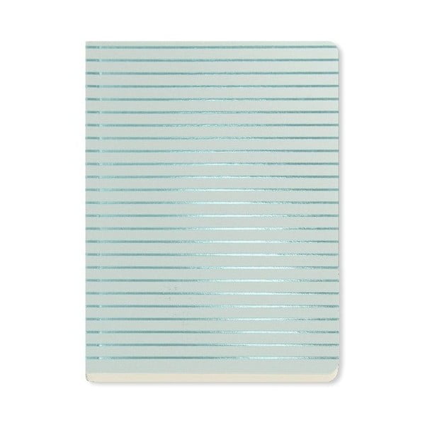 Fine Stripe Aqua jegyzetfüzet, A6 - Go Stationery