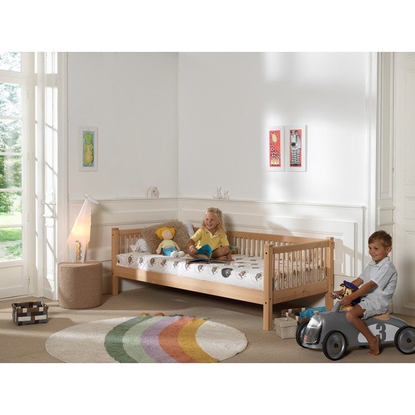 Natúr színű bükkfa gyerekágy ágyráccsal 90x200 cm Forrest – Vipack-image-4