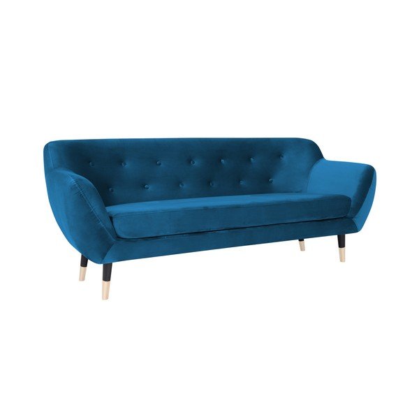 Amelie kék kanapé fekete lábakkal, 188 cm - Mazzini Sofas-image-2