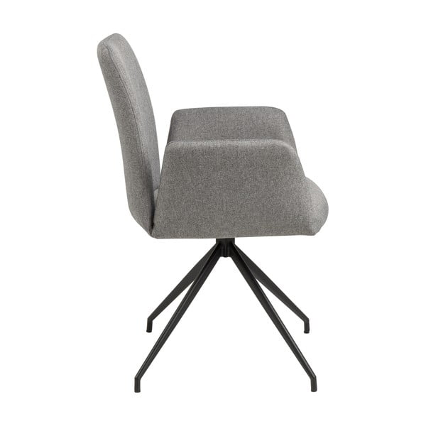 Szürke kárpitozott karfás étkezőfotel Naya – Actona-image-4