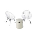 Avocado fehér kerti székek és Loris asztal, ø 35 cm - Bonami Selection