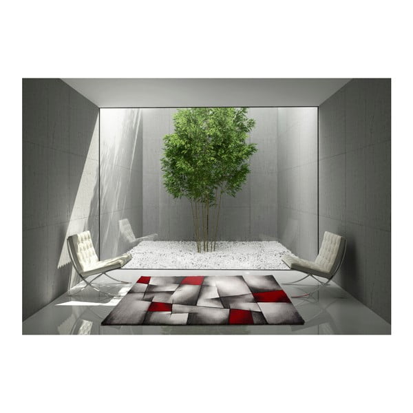 Malmo piros-szürke szőnyeg, 140 x 200 cm - Universal-image-1