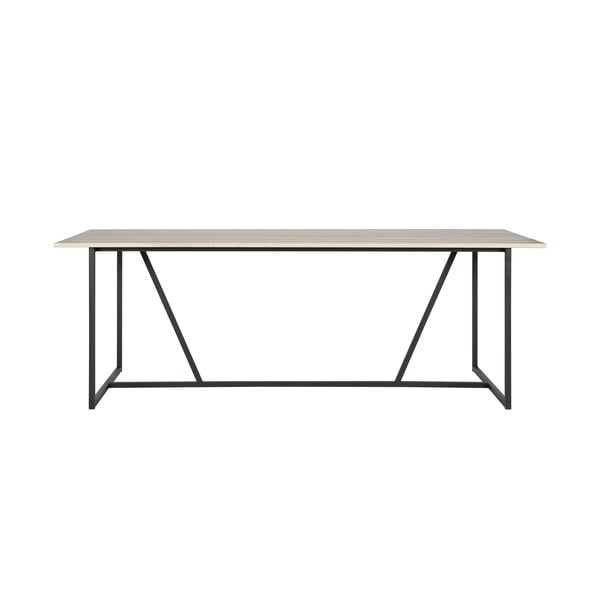 Silas étkezőasztal kőrisfa asztallappal, 220 x 90 cm - WOOOD