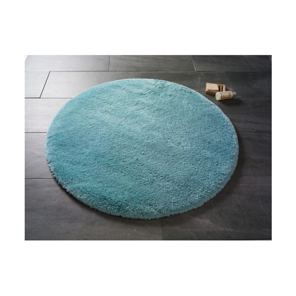 Miami világoskék kerek fürdőszobai szőnyeg, ⌀ 100 cm - Confetti