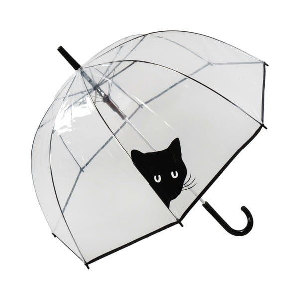 Birdcage Peeking Cat átlátszó esernyő, ⌀ 84 cm - Ambiance