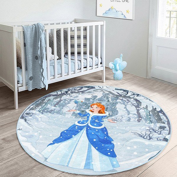 Kék gyerek szőnyeg ø 100 cm Comfort – Mila Home-image-2