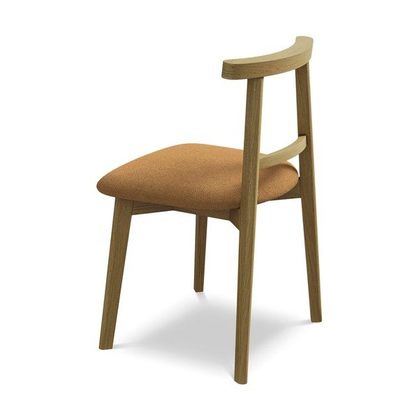 Terrakotta színű tömörfa étkezőszék Ohelo – Makamii-image-3