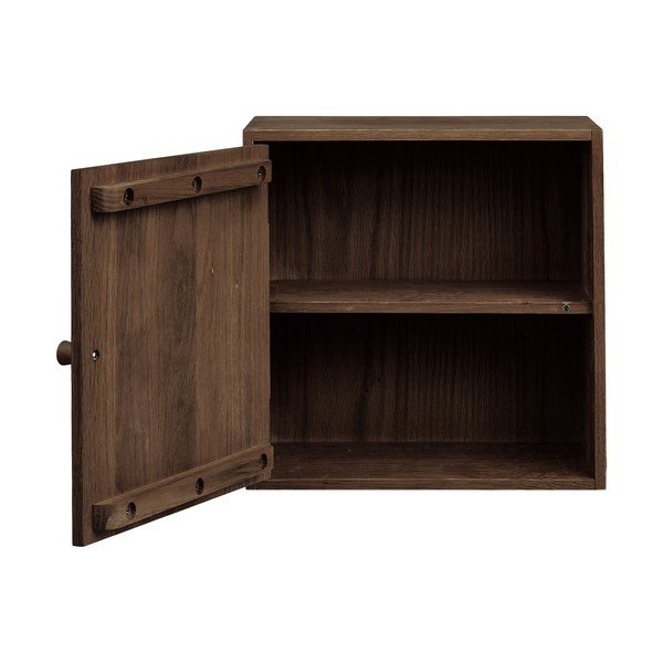 Sötétbarna többszintes tölgyfa fali polc 30 cm Townsville – House Nordic-image-4