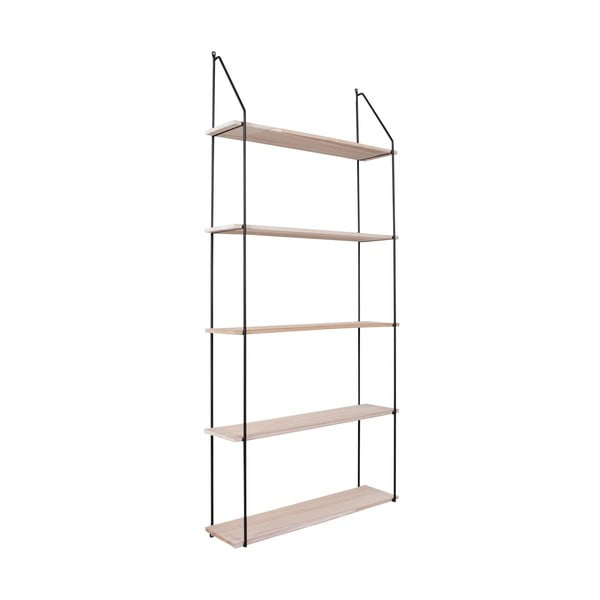 Fekete többszintes polc tömör paulownia fából Eindhoven - House Nordic-image-1