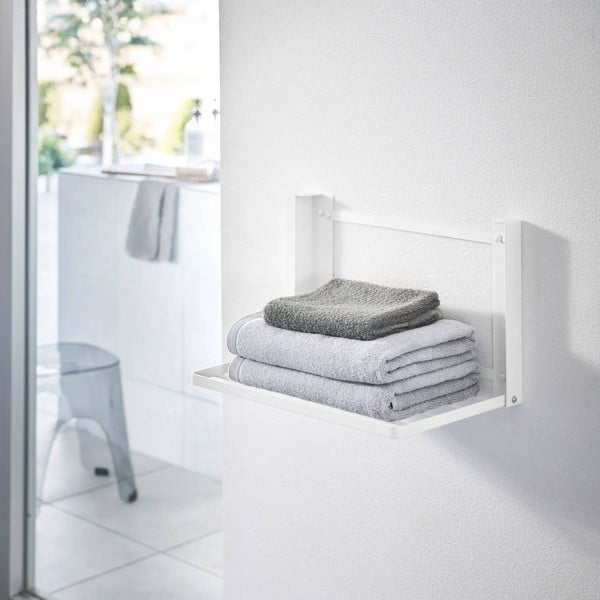 Matt fehér fali acél fürdőszobai polc Tower – YAMAZAKI-image-4