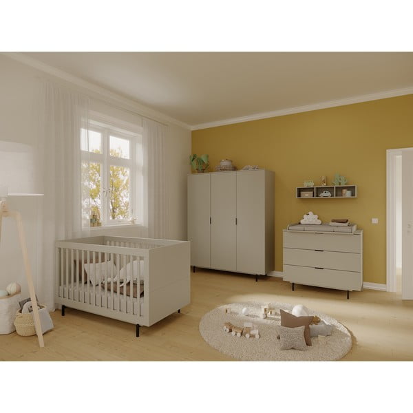 Szürke gyerekágy ágyráccsal 70x140 cm Tomino – Germania-image-3