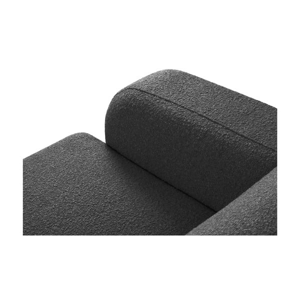 Sötétszürke buklé sarokkanapé (jobb oldali) Molino – Micadoni Home-image-4